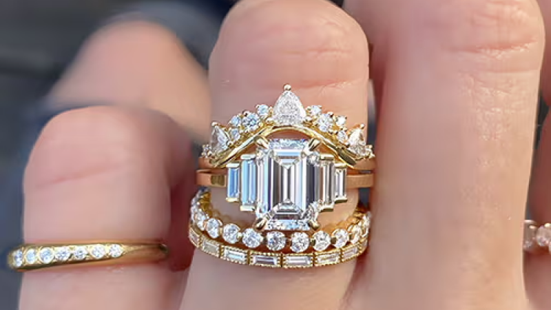 art deco style engagement rings