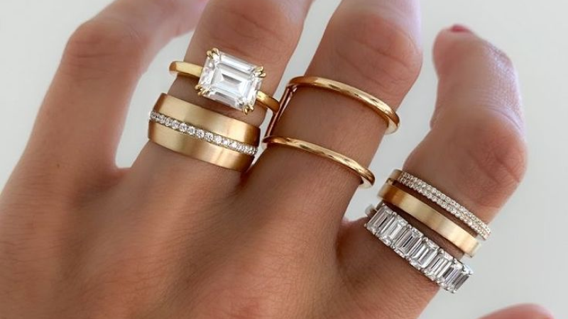 moissanite stackable ring