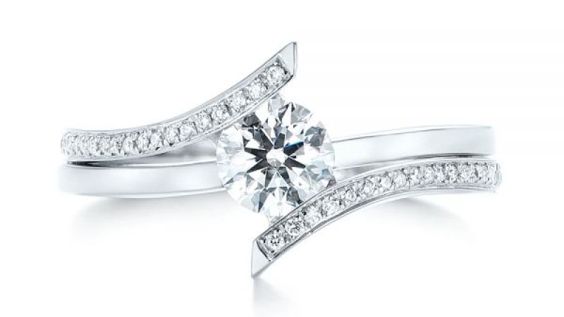 Tension Setting Engagement Ring