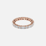  Alternating Emerald And Round Basket Eternity Ring 14k Rose Gold 2 6 001