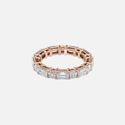  Alternating Emerald And Round Basket Eternity Ring 14k Rose Gold 4 0 001