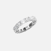  Alternating Emerald And Round Basket Eternity Ring 14k White Gold 4 4 002