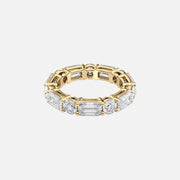  Alternating Emerald And Round Basket Eternity Ring 14k Yellow Gold 5 0 001