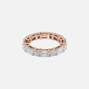  Alternating Emerald And Round Basket Eternity Ring 18k Rose Gold 4 4 001