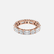  Alternating Emerald And Round Basket Eternity Ring 18k Rose Gold 5 0 001