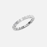  Alternating Emerald And Round Basket Eternity Ring 18k White Gold 1 7 001