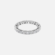 Alternating Emerald And Round Basket Eternity Ring 18k White Gold 2 1 001