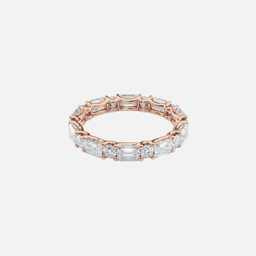  Alternating Emerald And Round U Prong Eternity Ring 14k Rose Gold 3 2 001