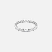  Alternating Emerald And Round U Prong Eternity Ring 18k White Gold 1 5 001