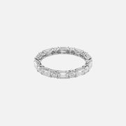  Alternating Emerald And Round U Prong Eternity Ring 18k White Gold 2 6 001
