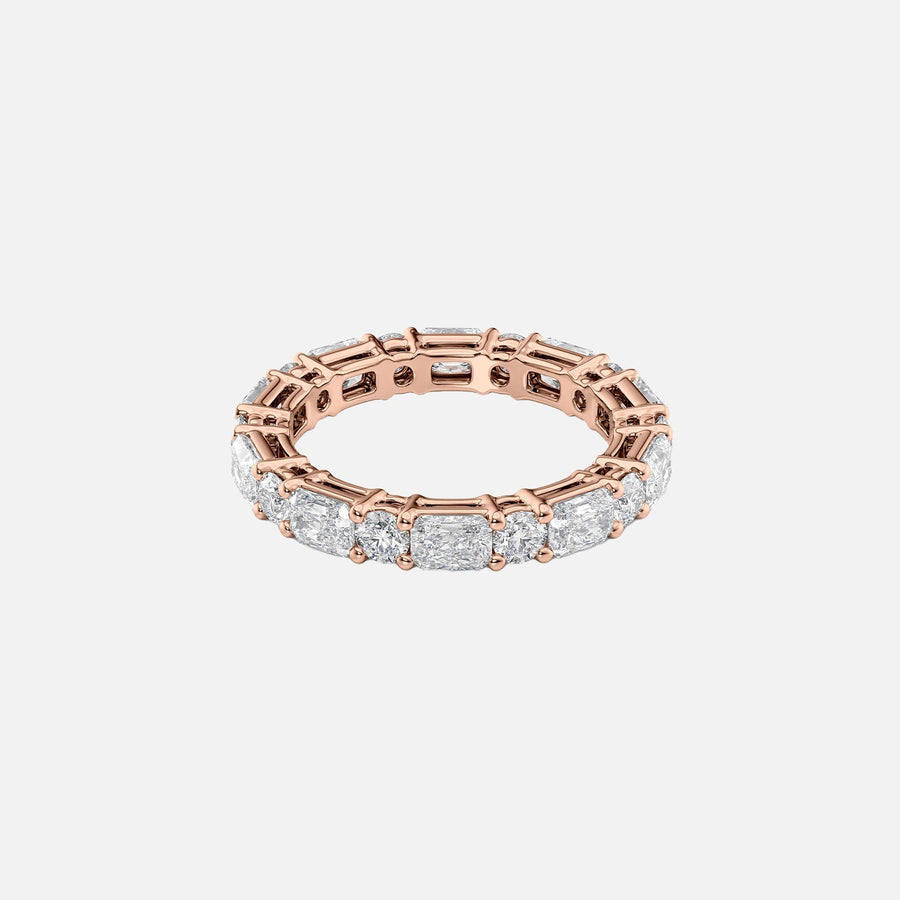 Alternating Radiant And Round Basket Eternity Ring 14k Rose Gold 2 8 001