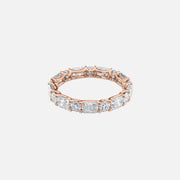  Alternating Radiant And Round U Prong Eternity Ring 18k Rose Gold 2 8 001