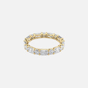  Alternating Radiant And Round U Prong Eternity Ring 18k Yellow Gold 2 8 001