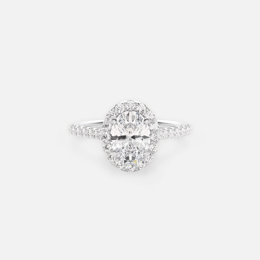 The Halo Amadora Oval Pave Moissanite Ring - KNT - Engagement Rings, Wedding Bands & Fine Jewelry