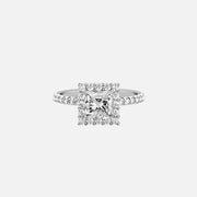 The Halo Amadora Princess Pave Moissanite Ring - KNT - Engagement Rings, Wedding Bands & Fine Jewelry