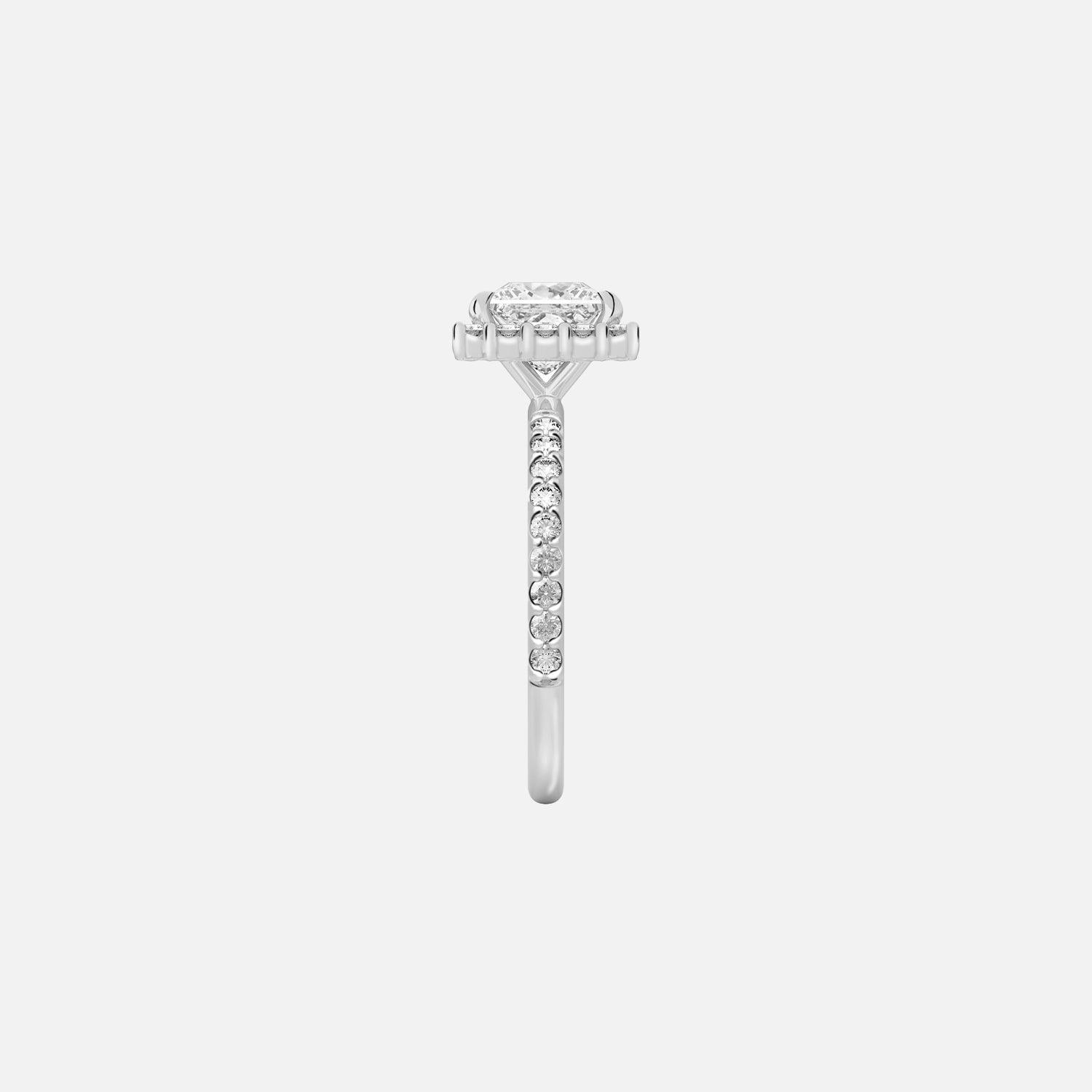 The Halo Amadora Princess Pave Moissanite Ring - KNT - Engagement Rings, Wedding Bands & Fine Jewelry