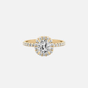 The Halo Amadora Cushion Pave Moissanite Ring - KNT - Engagement Rings, Wedding Bands & Fine Jewelry