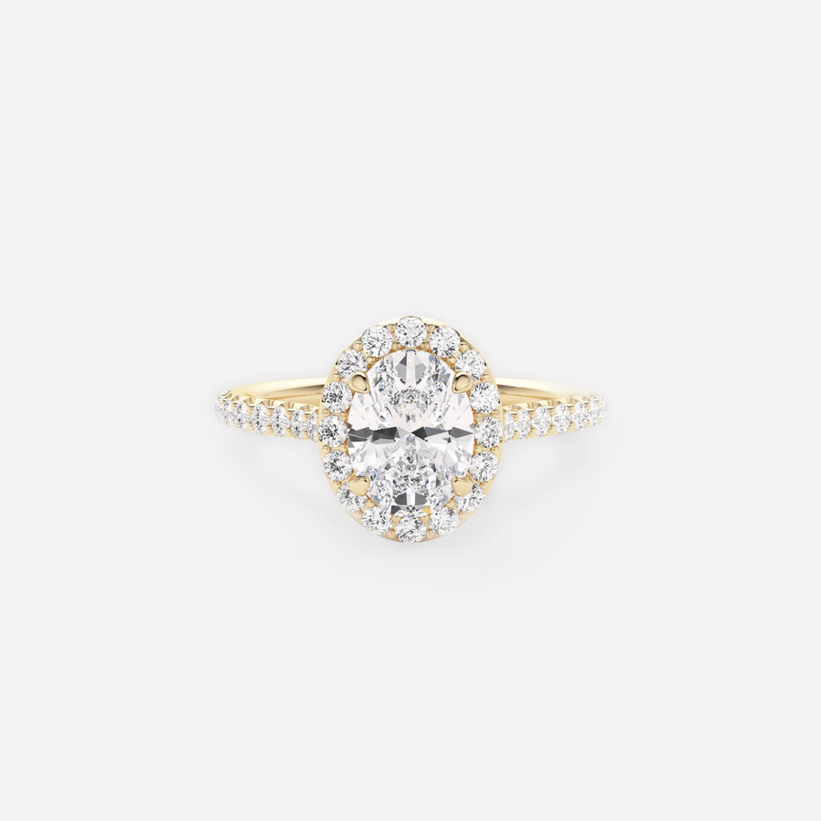 The Halo Amadora Oval Pave Moissanite Ring - KNT - Engagement Rings, Wedding Bands & Fine Jewelry