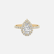 The Halo Amadora Pear Pave Moissanite Ring - KNT - Engagement Rings, Wedding Bands & Fine Jewelry