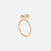 The Halo Amadora Pear Pave Moissanite Ring - KNT - Engagement Rings, Wedding Bands & Fine Jewelry