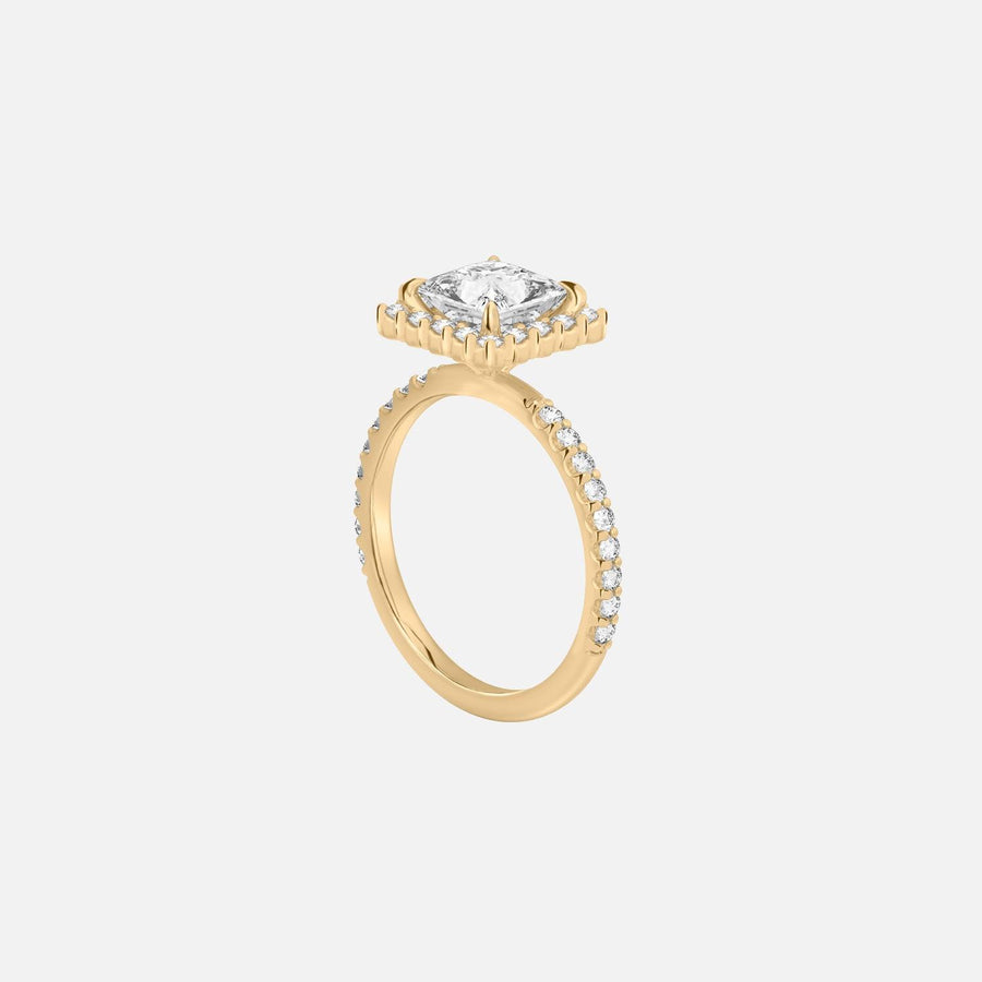 The Halo Amadora Princess Pave Moissanite Ring - KNT - Engagement Rings, Wedding Bands & Fine Jewelry