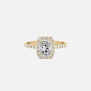 The Halo Amadora Radiant Pave Moissanite Ring - KNT - Engagement Rings, Wedding Bands & Fine Jewelry