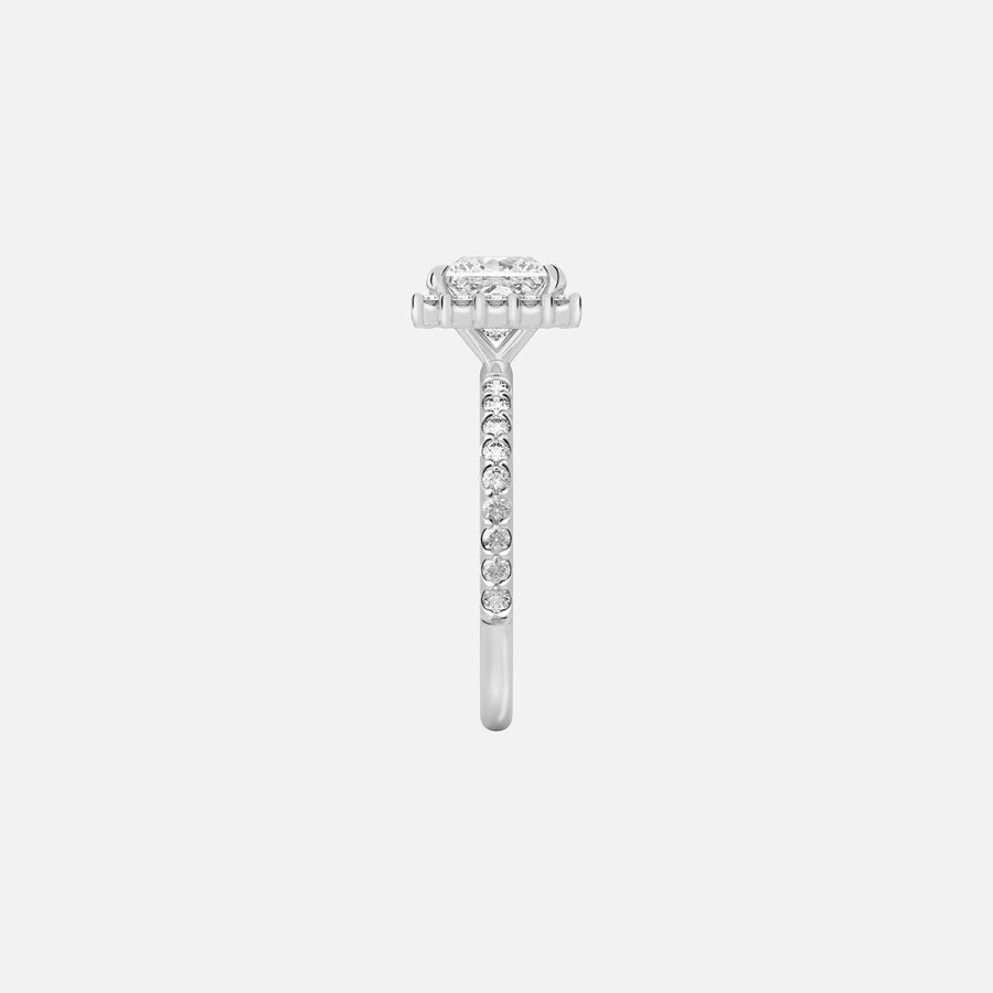 The Halo Amadora Princess Pave Moissanite Ring - KNT - Engagement Rings, Wedding Bands & Fine Jewelry