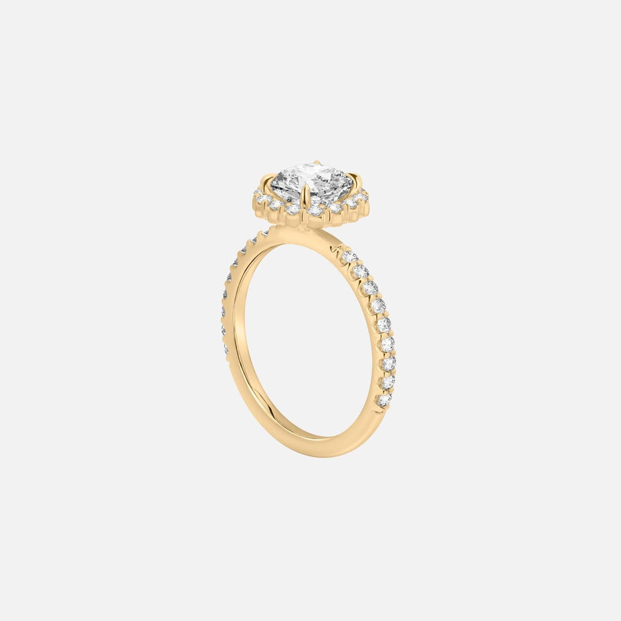 The Halo Amadora Cushion Pave Moissanite Ring - KNT - Engagement Rings, Wedding Bands & Fine Jewelry