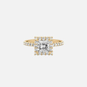The Halo Amadora Princess Pave Moissanite Ring - KNT - Engagement Rings, Wedding Bands & Fine Jewelry