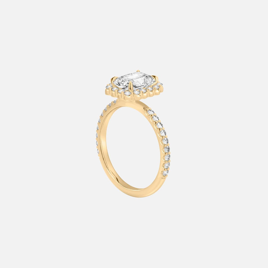 The Halo Amadora Radiant Pave Moissanite Ring - KNT - Engagement Rings, Wedding Bands & Fine Jewelry