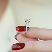 The Pave Andrewe Oval Moissanite Ring - KNT - Engagement Rings, Wedding Bands & Fine Jewelry