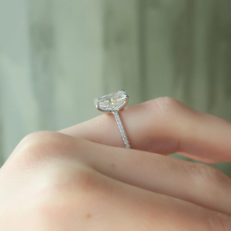 The Pave Andrewe Radiant Moissanite Ring - KNT - Engagement Rings, Wedding Bands & Fine Jewelry