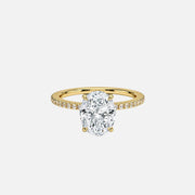 The Pave Andrewe Oval Moissanite Ring - KNT - Engagement Rings, Wedding Bands & Fine Jewelry