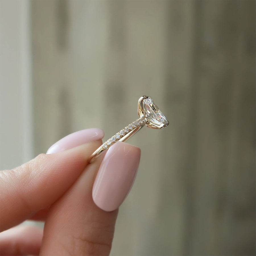 The Pave Andrewe Radiant Moissanite Ring - KNT - Engagement Rings, Wedding Bands & Fine Jewelry