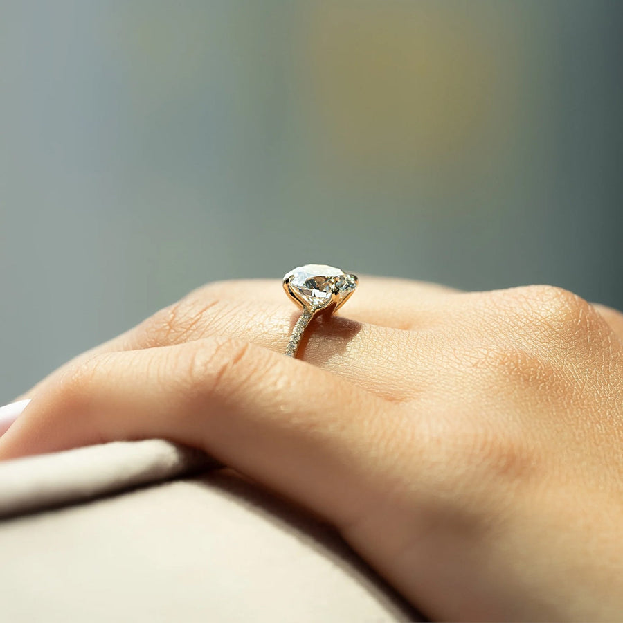 The Pave Andrewe Round Moissanite Ring - KNT - Engagement Rings, Wedding Bands & Fine Jewelry