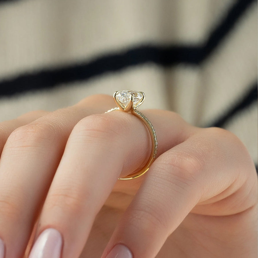 The Pave Andrewe Oval Moissanite Ring - KNT - Engagement Rings, Wedding Bands & Fine Jewelry