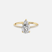 The Pave Andrewe Pear Moissanite Ring - KNT - Engagement Rings, Wedding Bands & Fine Jewelry