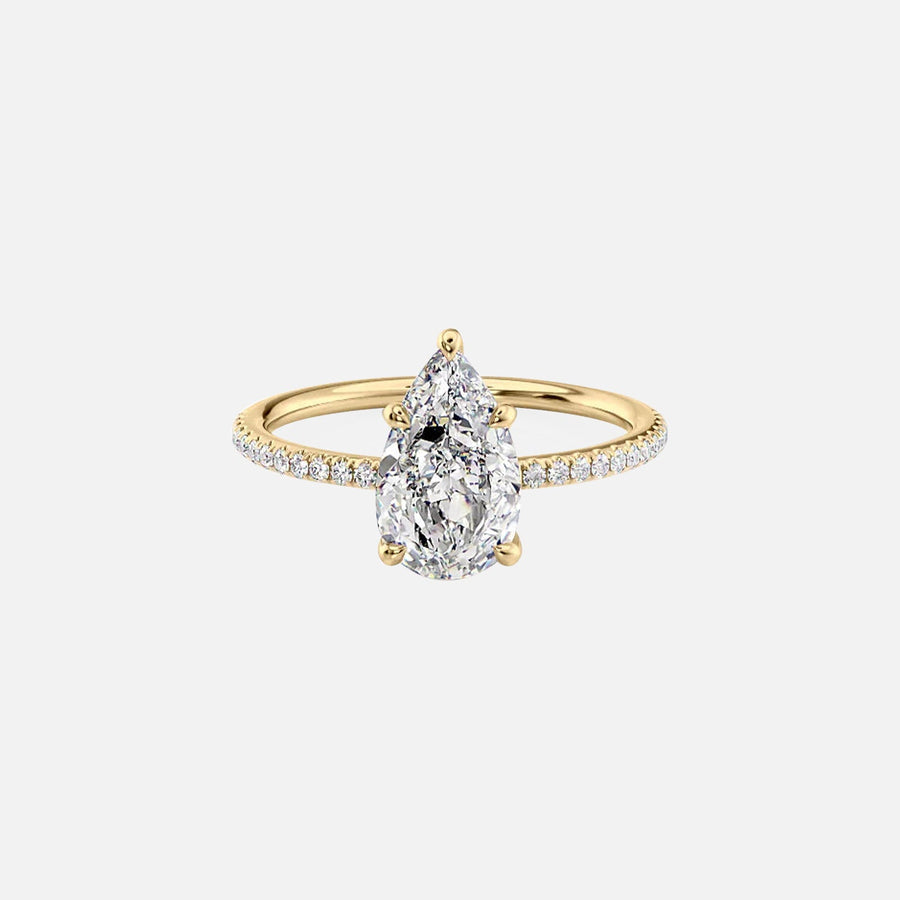 The Pave Andrewe Pear Moissanite Ring - KNT - Engagement Rings, Wedding Bands & Fine Jewelry