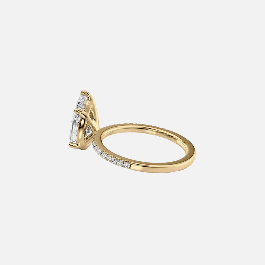 The Pave Andrewe Pear Moissanite Ring - KNT - Engagement Rings, Wedding Bands & Fine Jewelry