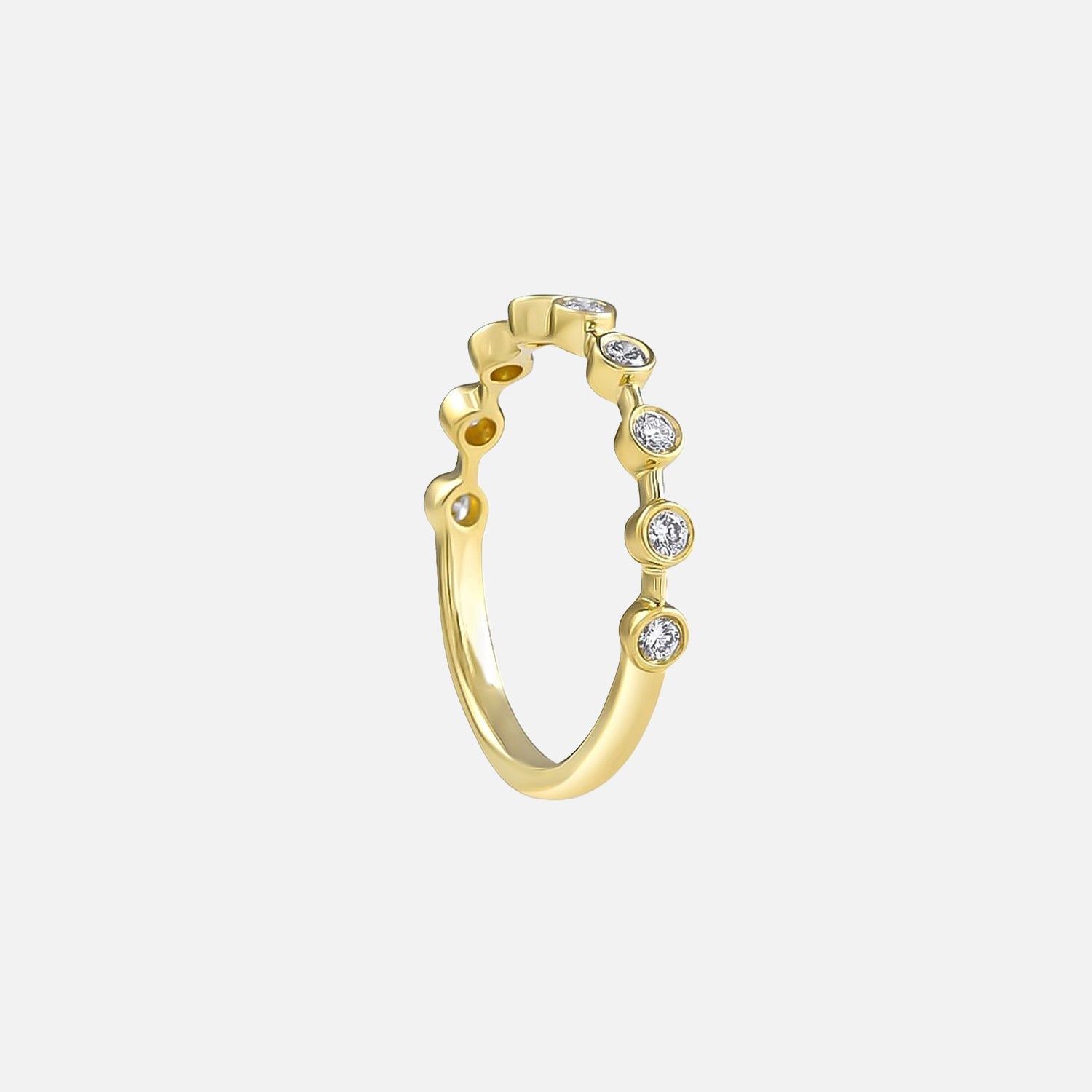 Athena Moissanite 14k Yellow Gold 2