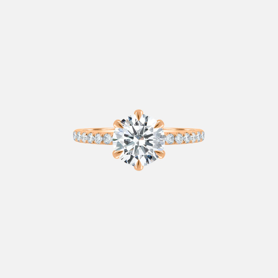 Audrey Lab Diamond 18k Rose Gold Round 1