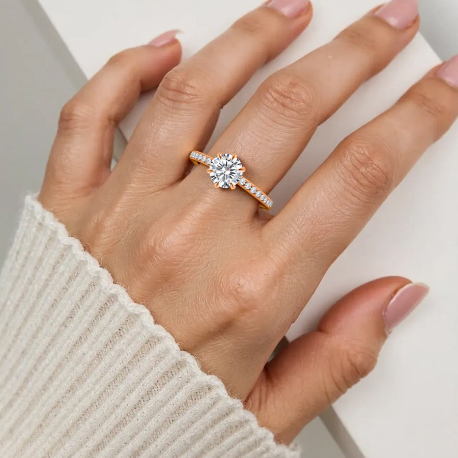  Audrey Lab Diamond 18k Rose Gold Round 5 Final