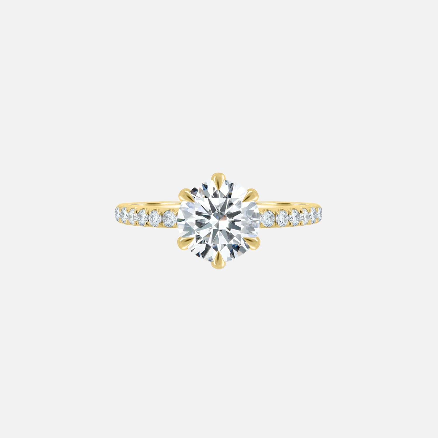 Audrey Lab Diamond 18k Yellow Gold Round 1