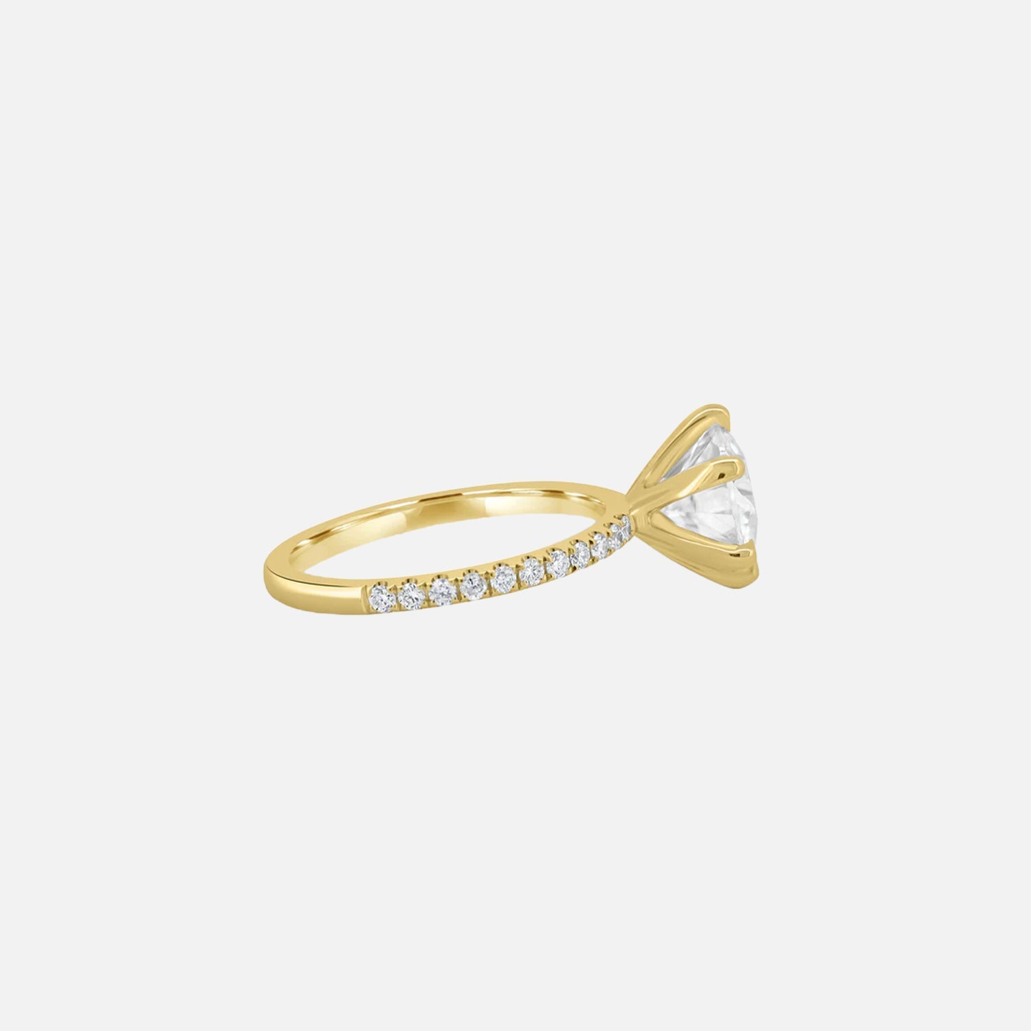  Audrey Lab Diamond 18k Yellow Gold Round 2