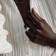 The Prong Aurora Crown Moissanite Ring - KNT - Engagement Rings, Wedding Bands & Fine Jewelry