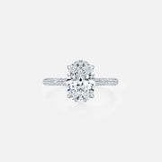 The Hidden Halo Aurora Oval Pave Moissanite Ring - KNT - Engagement Rings, Wedding Bands & Fine Jewelry
