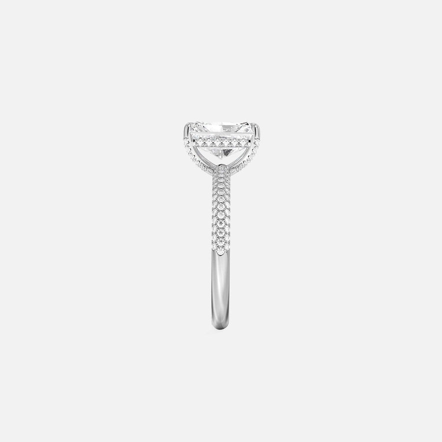 The Hidden Halo Aurora Radiant Pave Moissanite Ring - KNT - Engagement Rings, Wedding Bands & Fine Jewelry