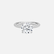 The Hidden Halo Aurora Round Pave Moissanite Ring - KNT - Engagement Rings, Wedding Bands & Fine Jewelry