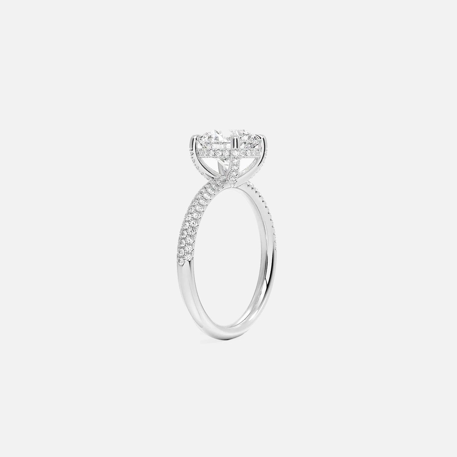 The Hidden Halo Aurora Round Pave Moissanite Ring - KNT - Engagement Rings, Wedding Bands & Fine Jewelry