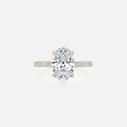 The Hidden Halo Aurora Oval Pave Moissanite Ring - KNT - Engagement Rings, Wedding Bands & Fine Jewelry
